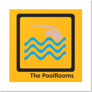 The Backrooms - The PoolRooms - Black Outlined Design Posters and Art